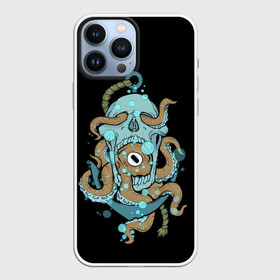 Чехол для iPhone 13 Pro Max с принтом ЧЕРЕП И ЩУПАЛЬЦА ,  |  | sea | skull | tantecls | water | вода | глаз | голова | море | морская | океан | осьминог | череп | щупальца | якорь