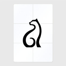 Магнитный плакат 2Х3 с принтом Чёрная Кошка , Полимерный материал с магнитным слоем | 6 деталей размером 9*9 см | животное | знак | кошка | минимализм | стилизация