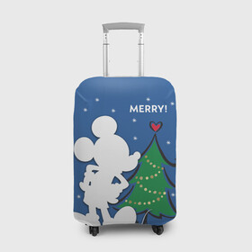 Чехол для чемодана 3D с принтом Mickey Mouse , 86% полиэфир, 14% спандекс | двустороннее нанесение принта, прорези для ручек и колес | christmas | disney | mickey mouse | minnie mouse | new year | stitch | vdgerir | дисней