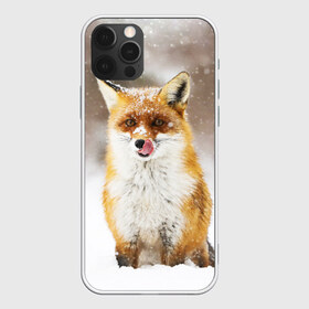 Чехол для iPhone 12 Pro Max с принтом Лиса , Силикон |  | animal | fox | foxy | snow | winter | животное | животные | звери | зверь | зима | лиса | лисица | мороз | рыжая | снег | снежинка