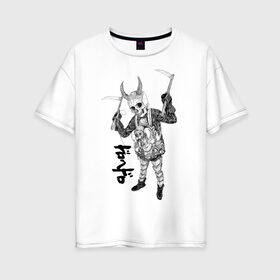 Женская футболка хлопок Oversize с принтом DOROHEDORO , 100% хлопок | свободный крой, круглый ворот, спущенный рукав, длина до линии бедер
 | anime | dorohedoro | ebisu | manga | аниме | дорохедоро | манга | эбису