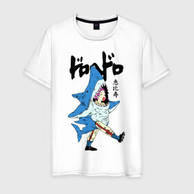 Мужская футболка хлопок с принтом DOROHEDORO , 100% хлопок | прямой крой, круглый вырез горловины, длина до линии бедер, слегка спущенное плечо. | anime | dorohedoro | ebisu | manga | акула | аниме | дорохедоро | манга | эбису