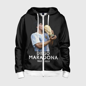 Детская толстовка 3D на молнии с принтом Diego Maradona , 100% полиэстер |  манжеты и пояс оформлены широкой мягкой резинкой, двухслойный капюшон со шнурком для регулировки, спереди карманы и застежка-молния
 | 10 | 1960 | 2020 | argentina | barcelona | diego | football | legend | leo | lionel | maradona | messi | retro | rip | soccer | аргентина | барселона | бога | диего | легенда | лионель | марадона | месси | мяч | ретро | рука | форма | футбол