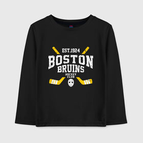 Детский лонгслив хлопок с принтом Бостон Брюинз , 100% хлопок | круглый вырез горловины, полуприлегающий силуэт, длина до линии бедер | boston | boston bruins | bruins | hockey | nhl | usa | бостон | бостон брюинз | нхл | спорт | сша | хоккей | шайба