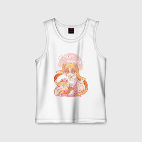 Детская майка хлопок с принтом Sailor Moon Coffee ,  |  | anime | animegirl | cute | kavai | kavaii | madara | manga | sailor | sailorchibimoon | sailorjupiter | sailormars | sailormercury | sailormoon | sailormooncrystal | sailorvenus | usagi | usagitsukino | аниме | анимесейлормун | каваи | сейлормун