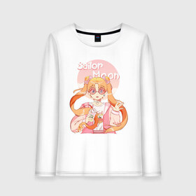 Женский лонгслив хлопок с принтом Sailor Moon Coffee , 100% хлопок |  | anime | animegirl | cute | kavai | kavaii | madara | manga | sailor | sailorchibimoon | sailorjupiter | sailormars | sailormercury | sailormoon | sailormooncrystal | sailorvenus | usagi | usagitsukino | аниме | анимесейлормун | каваи | сейлормун