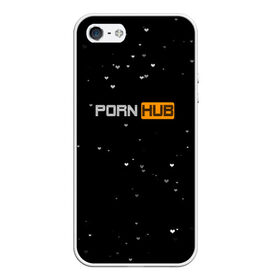 Чехол для iPhone 5/5S матовый с принтом Pornhub , Силикон | Область печати: задняя сторона чехла, без боковых панелей | black | черный