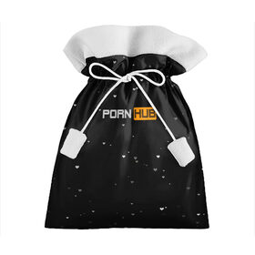 Подарочный 3D мешок с принтом Pornhub , 100% полиэстер | Размер: 29*39 см | black | черный
