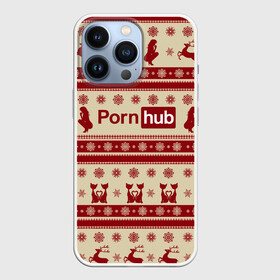 Чехол для iPhone 13 Pro с принтом Pornhub(Новый год) ,  |  | Тематика изображения на принте: год | новый | рождественскую коллекцию