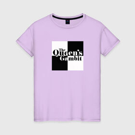 Женская футболка хлопок с принтом Ход королевы / The Que , 100% хлопок | прямой крой, круглый вырез горловины, длина до линии бедер, слегка спущенное плечо | Тематика изображения на принте: gambit | the queens 