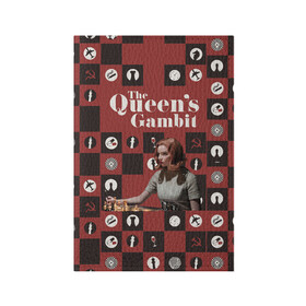 Обложка для паспорта матовая кожа с принтом Ход королевы / The Que , натуральная матовая кожа | размер 19,3 х 13,7 см; прозрачные пластиковые крепления | gambit | the queens 