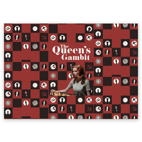 Поздравительная открытка с принтом Ход королевы / The Que , 100% бумага | плотность бумаги 280 г/м2, матовая, на обратной стороне линовка и место для марки
 | gambit | the queens 