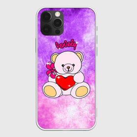 Чехол для iPhone 12 Pro Max с принтом Lovely bear , Силикон |  | Тематика изображения на принте: bear | love is | teddy | богиня | валентина | влюбленный | девушке | дочь | жена | игрушка | лучшая | любимая | люблю | мама | марта | медведь | медведь с сердцем | медвежата | мишка тедди | плюшевые | подарок