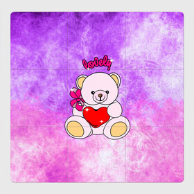 Магнитный плакат 3Х3 с принтом Lovely bear , Полимерный материал с магнитным слоем | 9 деталей размером 9*9 см | bear | love is | teddy | богиня | валентина | влюбленный | девушке | дочь | жена | игрушка | лучшая | любимая | люблю | мама | марта | медведь | медведь с сердцем | медвежата | мишка тедди | плюшевые | подарок