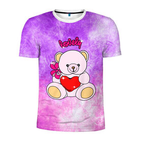 Мужская футболка 3D спортивная с принтом Lovely bear , 100% полиэстер с улучшенными характеристиками | приталенный силуэт, круглая горловина, широкие плечи, сужается к линии бедра | Тематика изображения на принте: bear | love is | teddy | богиня | валентина | влюбленный | девушке | дочь | жена | игрушка | лучшая | любимая | люблю | мама | марта | медведь | медведь с сердцем | медвежата | мишка тедди | плюшевые | подарок
