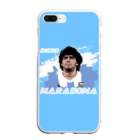Чехол для iPhone 7Plus/8 Plus матовый с принтом Диего Марадона , Силикон | Область печати: задняя сторона чехла, без боковых панелей | diego | diego armando maradona | maradona | аргентина | диего | король | легенда | марадона | нападающий | полузащитник | футбол | футболист