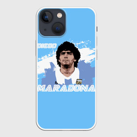 Чехол для iPhone 13 mini с принтом Диего Марадона ,  |  | diego | diego armando maradona | maradona | аргентина | диего | король | легенда | марадона | нападающий | полузащитник | футбол | футболист