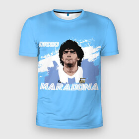 Мужская футболка 3D спортивная с принтом Диего Марадона , 100% полиэстер с улучшенными характеристиками | приталенный силуэт, круглая горловина, широкие плечи, сужается к линии бедра | diego | diego armando maradona | maradona | аргентина | диего | король | легенда | марадона | нападающий | полузащитник | футбол | футболист