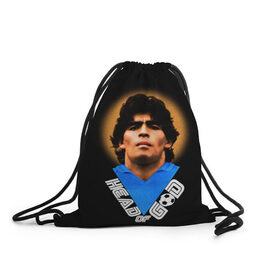 Рюкзак-мешок 3D с принтом Diego Maradona , 100% полиэстер | плотность ткани — 200 г/м2, размер — 35 х 45 см; лямки — толстые шнурки, застежка на шнуровке, без карманов и подкладки | diego | diego armando maradona | legend | maradona | аргентина | диего | король | легенда | марадона | нападающий | полузащитник | футбол | футболист