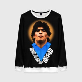 Женский свитшот 3D с принтом Diego Maradona , 100% полиэстер с мягким внутренним слоем | круглый вырез горловины, мягкая резинка на манжетах и поясе, свободная посадка по фигуре | diego | diego armando maradona | legend | maradona | аргентина | диего | король | легенда | марадона | нападающий | полузащитник | футбол | футболист