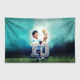 Флаг-баннер с принтом 10 number , 100% полиэстер | размер 67 х 109 см, плотность ткани — 95 г/м2; по краям флага есть четыре люверса для крепления | 10 номер | diego | football | maradona | maradonna | арегнтина | бога | диего | марадона | марадонна | ретро | рука | сборная аргентины | футбол | футболист