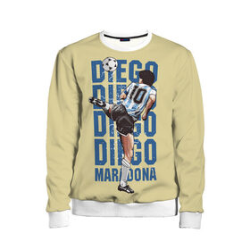 Детский свитшот 3D с принтом Diego Diego , 100% полиэстер | свободная посадка, прямой крой, мягкая тканевая резинка на рукавах и понизу свитшота | 10 номер | diego | football | maradona | maradonna | арегнтина | бога | диего | марадона | марадонна | ретро | рука | сборная аргентины | футбол | футболист