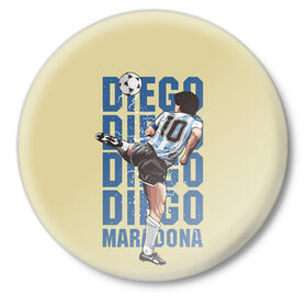 Значок с принтом Diego Diego ,  металл | круглая форма, металлическая застежка в виде булавки | Тематика изображения на принте: 10 номер | diego | football | maradona | maradonna | арегнтина | бога | диего | марадона | марадонна | ретро | рука | сборная аргентины | футбол | футболист