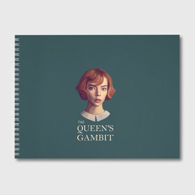 Альбом для рисования с принтом The Queens Gambit , 100% бумага
 | матовая бумага, плотность 200 мг. | Тематика изображения на принте: netflix | the queens gambit | королева | нетфликс | сериалы | ход королевы | шахматы