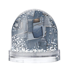 Снежный шар с принтом Jeans life , Пластик | Изображение внутри шара печатается на глянцевой фотобумаге с двух сторон | cool | fashion | hype | jeans | texture | vanguard | авангард | круто | мода | текстура | хайп