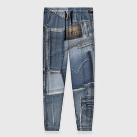 Женские брюки 3D с принтом Jeans life , полиэстер 100% | прямой крой, два кармана без застежек по бокам, с мягкой трикотажной резинкой на поясе и по низу штанин. В поясе для дополнительного комфорта — широкие завязки | cool | fashion | hype | jeans | texture | vanguard | авангард | круто | мода | текстура | хайп
