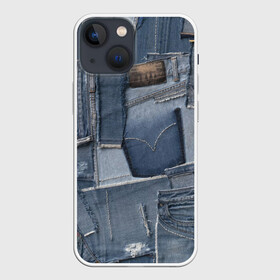 Чехол для iPhone 13 mini с принтом Jeans life ,  |  | Тематика изображения на принте: cool | fashion | hype | jeans | texture | vanguard | авангард | круто | мода | текстура | хайп