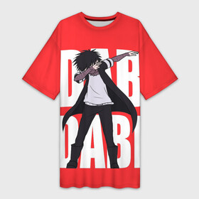 Платье-футболка 3D с принтом Dab Dabi ,  |  | dab dabi | dabbing | dabi | my hero academia | даби | моя геройская академия