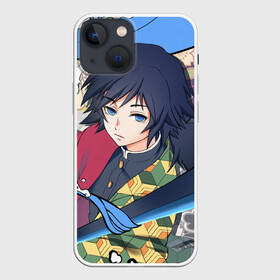 Чехол для iPhone 13 mini с принтом ГИЮ ТОМИОКА ФРЕСКА ,  |  | anime | demon slayer | kimetsu no yaiba | агацума | аниме | бесконечный поезд | дыхание воды | зеницу | иноске | иноске хашибира | клинок | клинок рассекающий демонов | манга | недзуко | незука | незуко | нэзуко