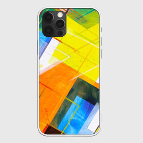 Чехол для iPhone 12 Pro Max с принтом Геометрический хаос , Силикон |  | абстракция | геометрия | квадрат | кисть | краска | прямоугольник | треугольник | фигура | хаос