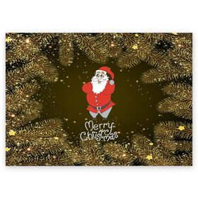 Поздравительная открытка с принтом Merry Christmas , 100% бумага | плотность бумаги 280 г/м2, матовая, на обратной стороне линовка и место для марки
 | 