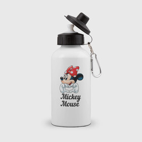 Бутылка спортивная с принтом Mickey Mouse СКАЗОЧНАЯ МИШЬ , металл | емкость — 500 мл, в комплекте две пластиковые крышки и карабин для крепления | mickey mouse | мишь | сказка | чудеса