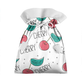 Подарочный 3D мешок с принтом Вишенки Cherry , 100% полиэстер | Размер: 29*39 см | cherry | белый | вишня | красный | лето | надпись | сад | черенок | черешня | ягода