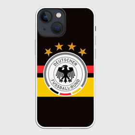 Чехол для iPhone 13 mini с принтом СБОРНАЯ ГЕРМАНИИ ,  |  | flag | football | germany | logo | sport | team | германия | логотип | сборная | спорт | флаг | футбол