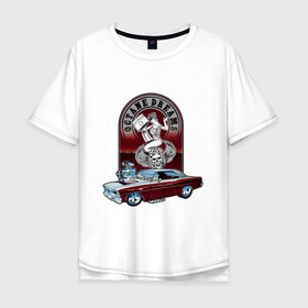 Мужская футболка хлопок Oversize с принтом CHEVY NOVA , 100% хлопок | свободный крой, круглый ворот, “спинка” длиннее передней части | avto | custom car | muscle car | nova | машина | скорость