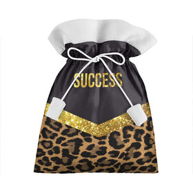 Подарочный 3D мешок с принтом Success , 100% полиэстер | Размер: 29*39 см | success | swag | блеск | блестки | китч | леопард | леопардовый принт | понты | успех | успешные люди | фрик