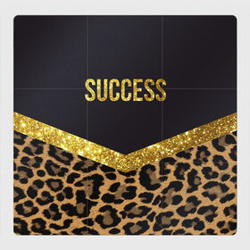 Магнитный плакат 3Х3 с принтом Success , Полимерный материал с магнитным слоем | 9 деталей размером 9*9 см | Тематика изображения на принте: success | swag | блеск | блестки | китч | леопард | леопардовый принт | понты | успех | успешные люди | фрик