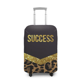 Чехол для чемодана 3D с принтом Success , 86% полиэфир, 14% спандекс | двустороннее нанесение принта, прорези для ручек и колес | success | swag | блеск | блестки | китч | леопард | леопардовый принт | понты | успех | успешные люди | фрик