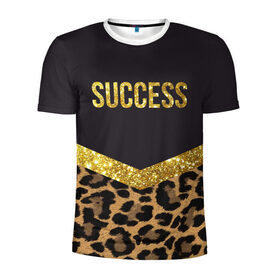 Мужская футболка 3D спортивная с принтом Success , 100% полиэстер с улучшенными характеристиками | приталенный силуэт, круглая горловина, широкие плечи, сужается к линии бедра | Тематика изображения на принте: success | swag | блеск | блестки | китч | леопард | леопардовый принт | понты | успех | успешные люди | фрик