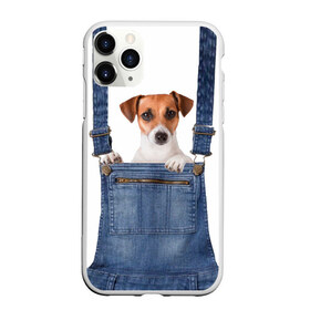 Чехол для iPhone 11 Pro Max матовый с принтом ЩЕНОК В КАРМАШКЕ , Силикон |  | dog | jeans | packet | гав | джинсовый | дружок | животные | звери | карман | комбинезон | ломашние | одежда | пес | собака | щенок