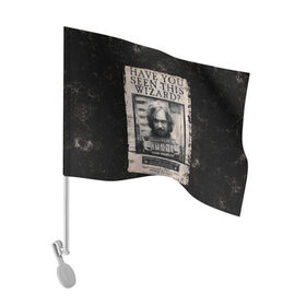 Флаг для автомобиля с принтом Sirius Black , 100% полиэстер | Размер: 30*21 см | black | sirius | vdzajul | блэк | гарри | поттер | сириус