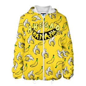 Мужская куртка 3D с принтом AHEGAO (banana) , ткань верха — 100% полиэстер, подклад — флис | прямой крой, подол и капюшон оформлены резинкой с фиксаторами, два кармана без застежек по бокам, один большой потайной карман на груди. Карман на груди застегивается на липучку | ahegao | banana | o face | аниме | термин | физиономия | япония