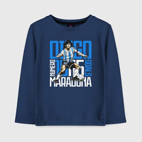 Детский лонгслив хлопок с принтом 10 Diego Maradona , 100% хлопок | круглый вырез горловины, полуприлегающий силуэт, длина до линии бедер | 10 номер | diego | football | maradona | maradonna | арегнтина | бога | диего | марадона | марадонна | ретро | рука | сборная аргентины | футбол | футболист