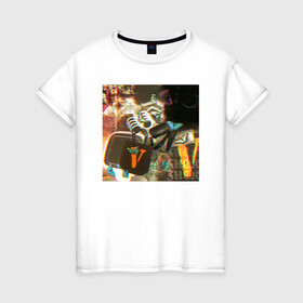 Женская футболка хлопок с принтом Playboi Carti PHOTO , 100% хлопок | прямой крой, круглый вырез горловины, длина до линии бедер, слегка спущенное плечо | fashion | hip hop | photo | rap | text | top