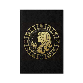 Обложка для паспорта матовая кожа с принтом Дева , натуральная матовая кожа | размер 19,3 х 13,7 см; прозрачные пластиковые крепления | 