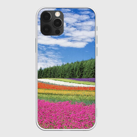 Чехол для iPhone 12 Pro Max с принтом Цветочное поле , Силикон |  | деревья | лес | леса | луг | луга | небеса | небо | облака | облако | поле | поля | природа | растения | туча | тучи | цветок | цветы